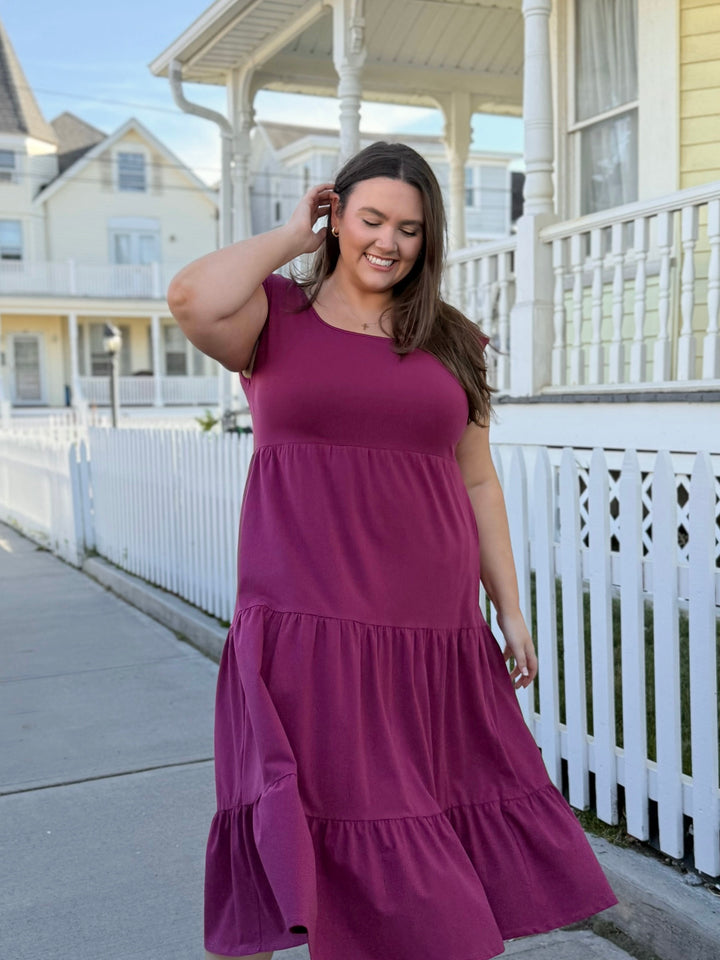DARCY dress in Deep Berry