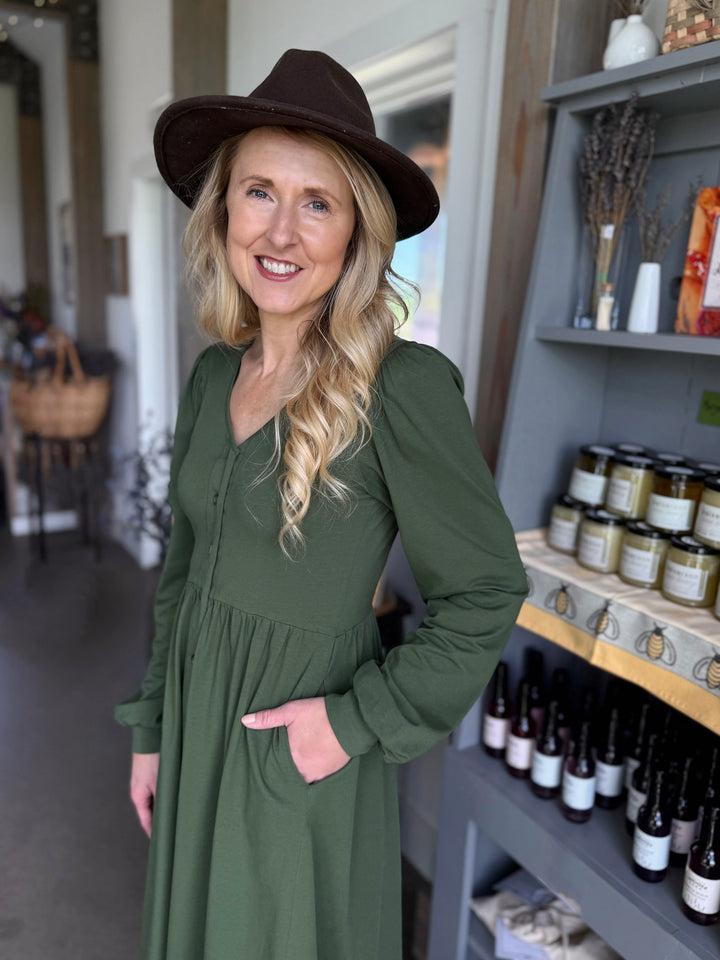 LUCILLE dress in Meadow Green