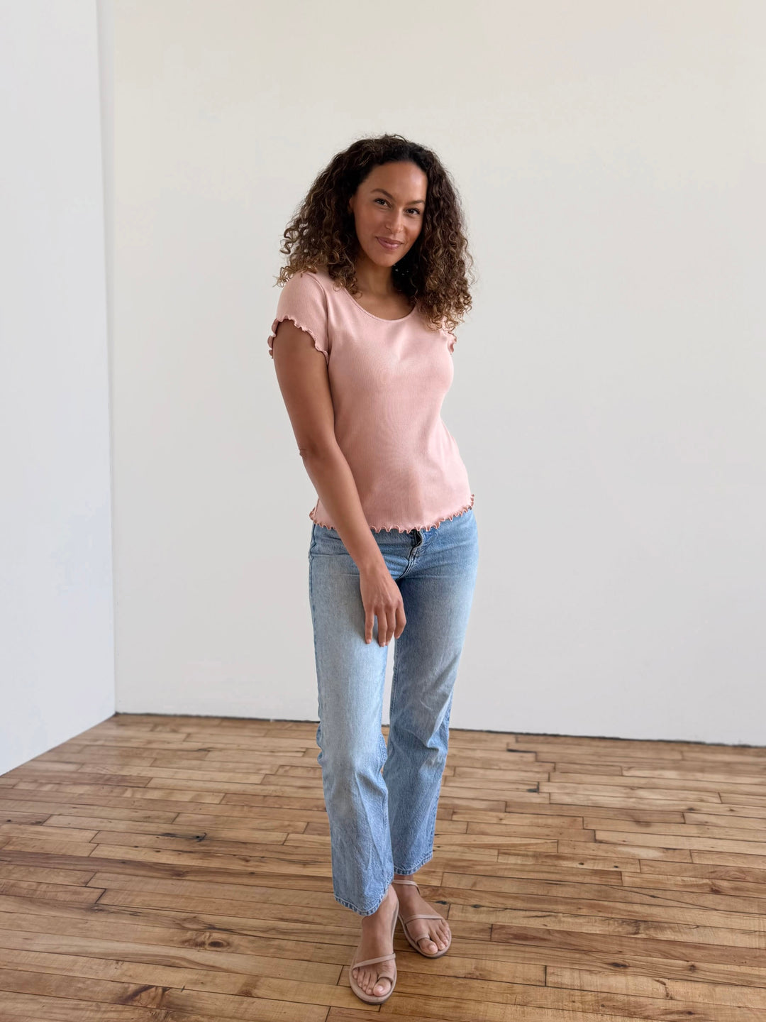 KELSIE tee in Vintage Peach