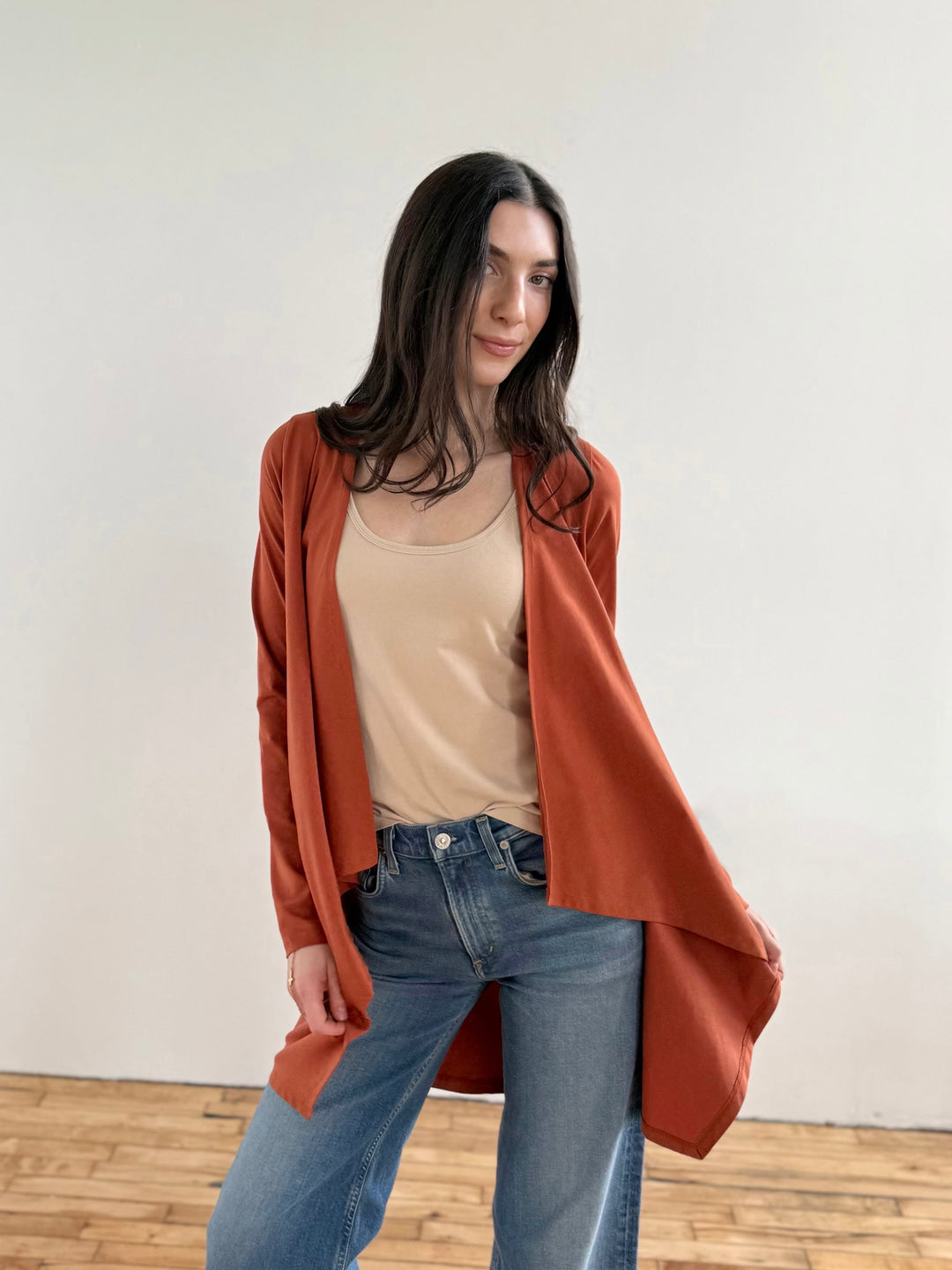 WILMA cardigan in Terracotta