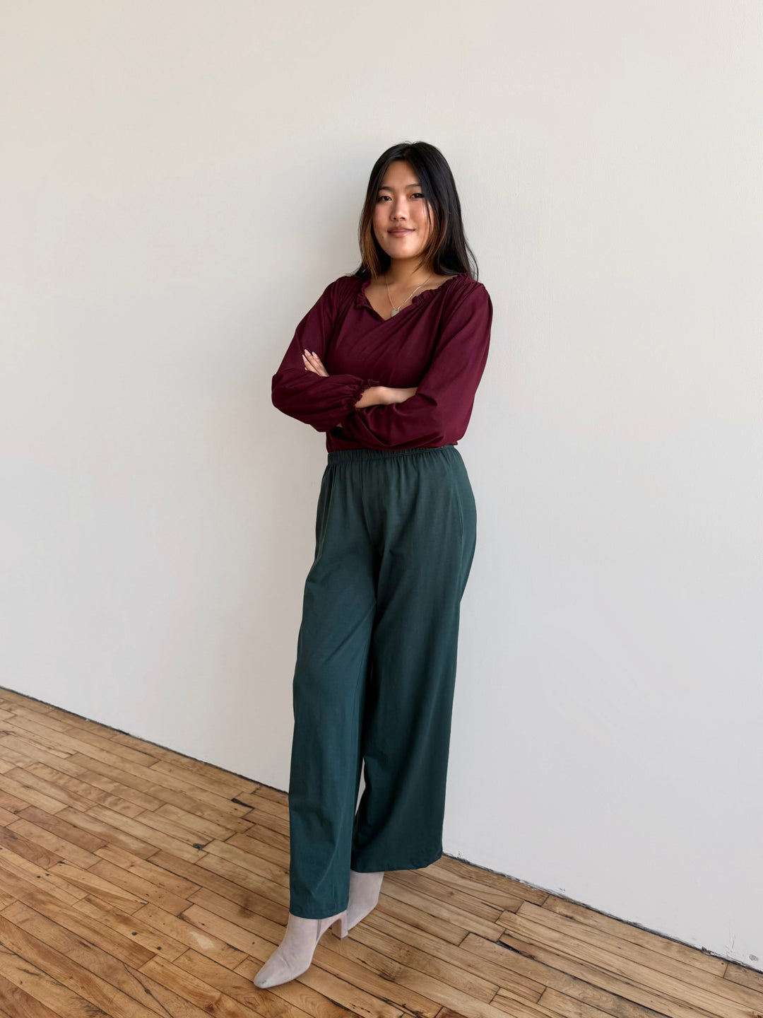ROCHELLE top in Merlot