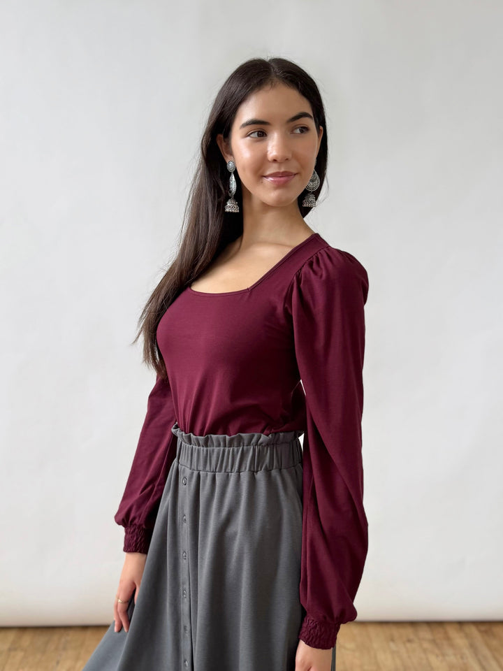 DARLA top in Merlot