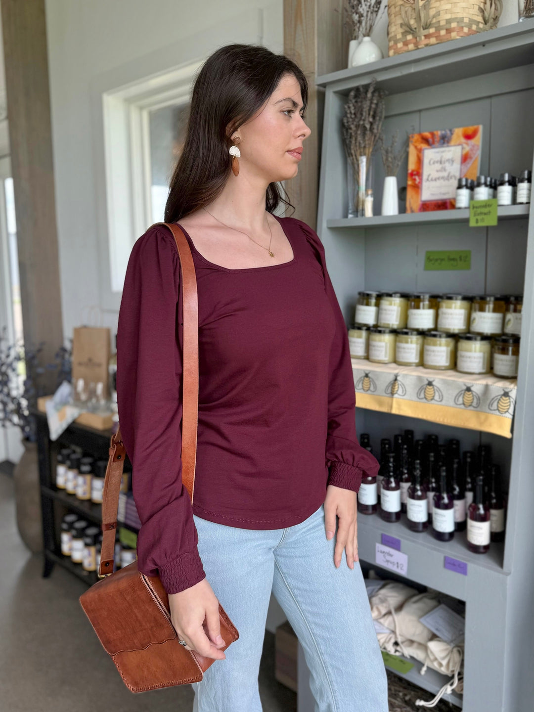 DARLA top in Merlot