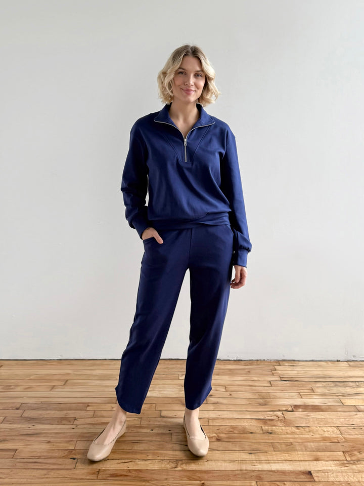 SOPHIA tulip hem pants in Bright Navy