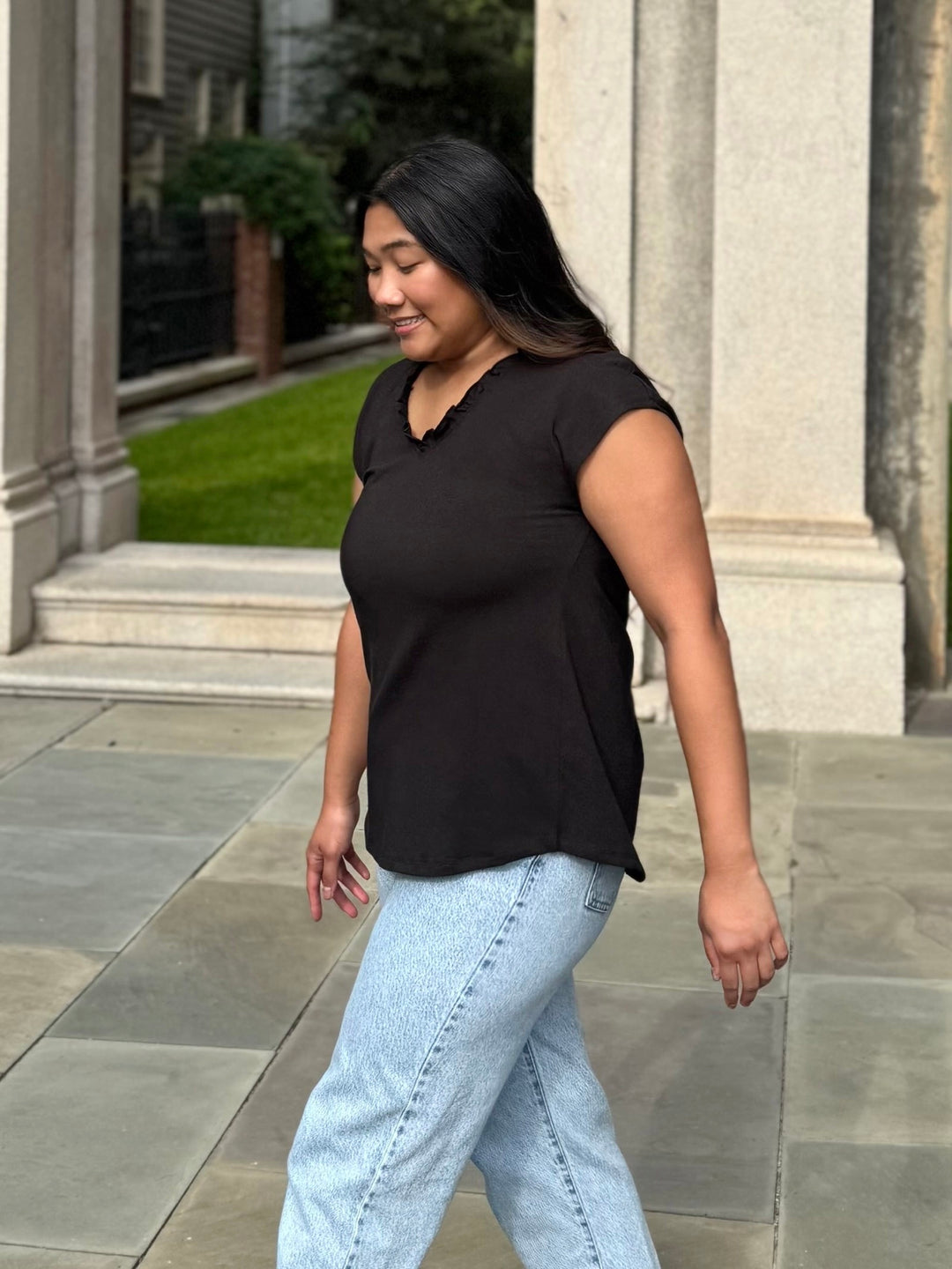 YAZMINE top in Black