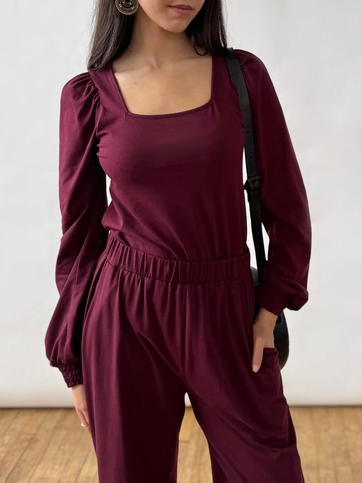 ELLIE pants in Merlot