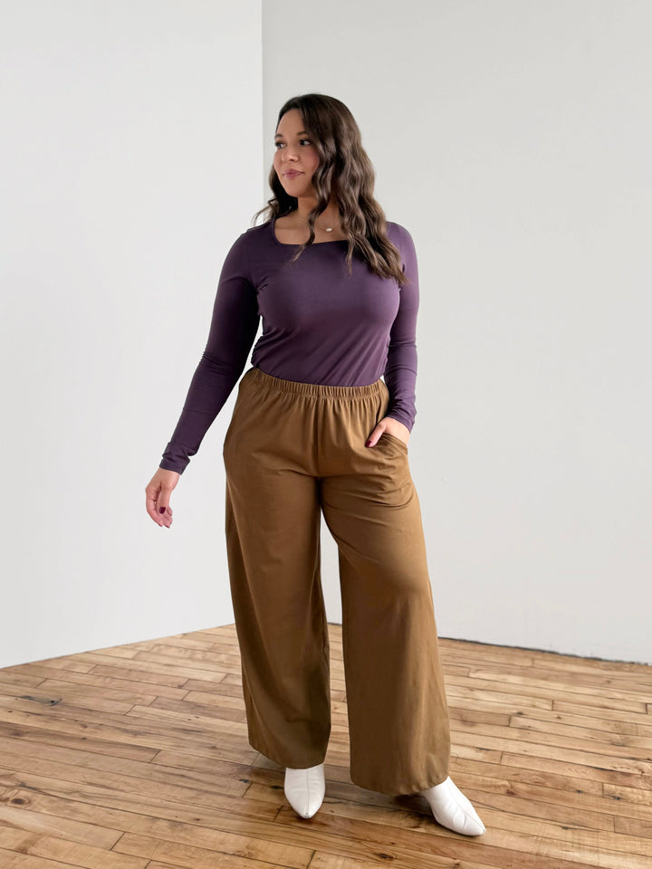 ANDRI jersey pants in Kona Brown