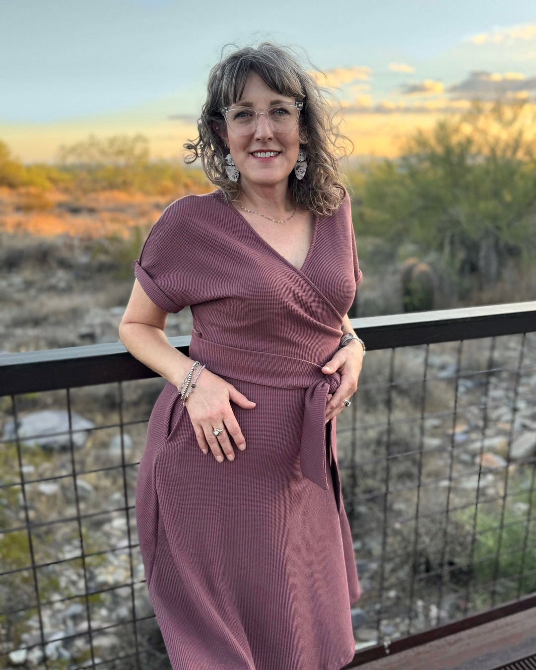ALOE waffle knit dress in Muted Fig – Elegantees ALOE waffle knit dress in Muted Fig – Elegantees