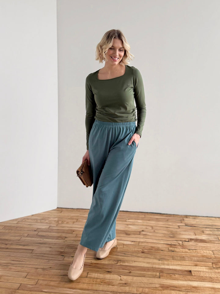 ANDRI jersey pants in Dark Aqua
