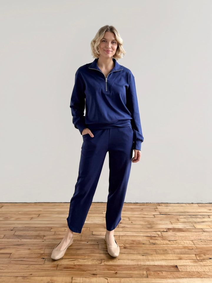 SOPHIA tulip hem pants in Bright Navy
