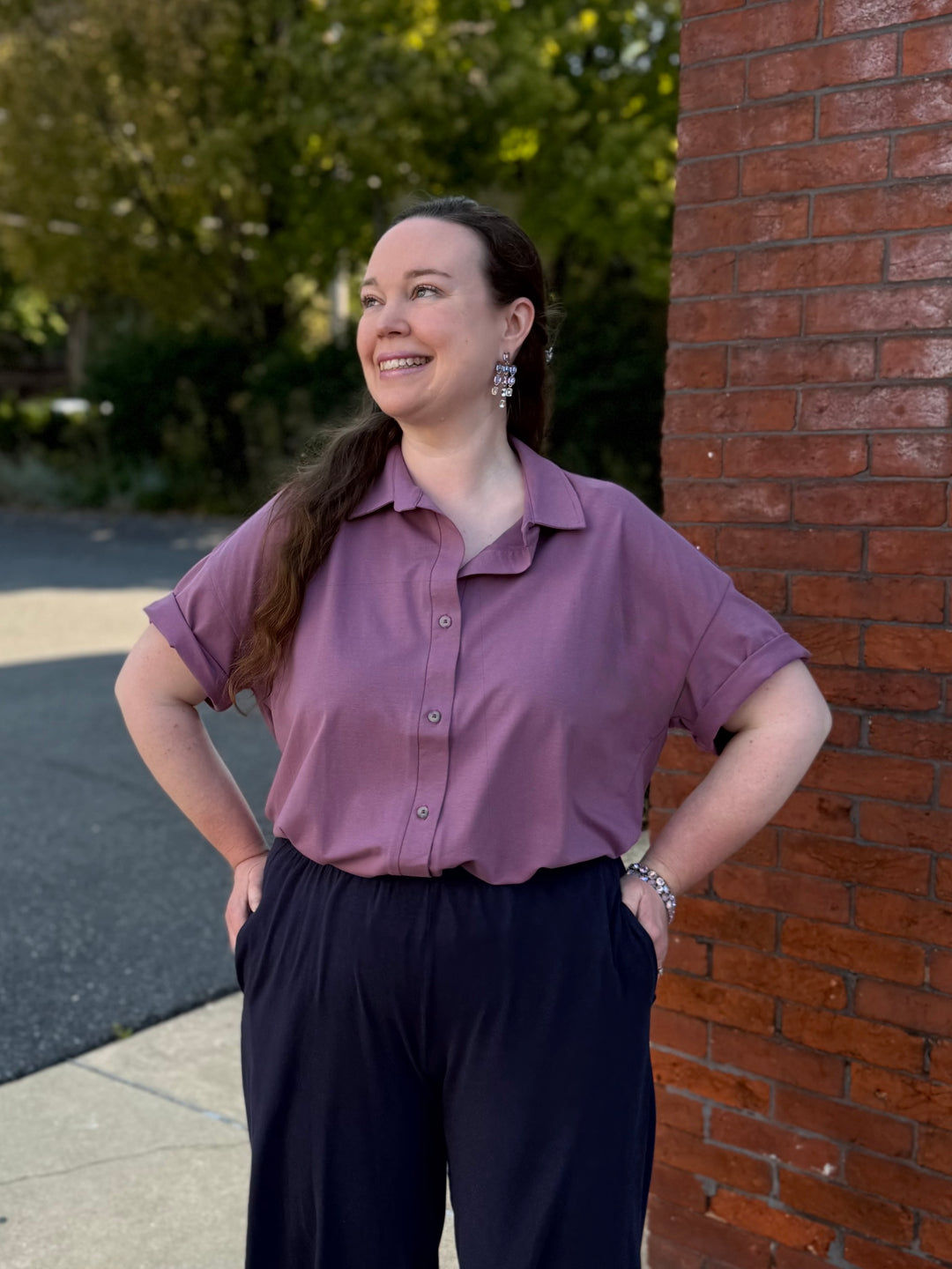 INES boxy shirt in Dusty Orchid