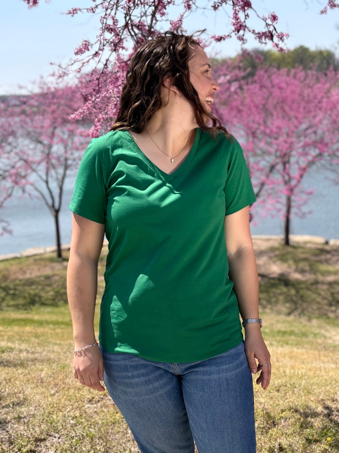 IVY tee in Rich Emerald