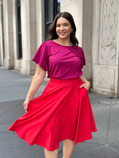 CIELA skirt in Bright Ruby