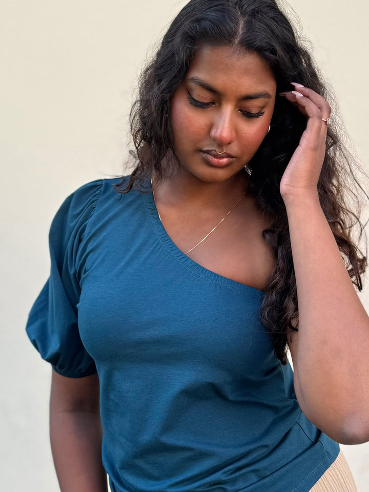 BEGONIA top in Tidal Teal