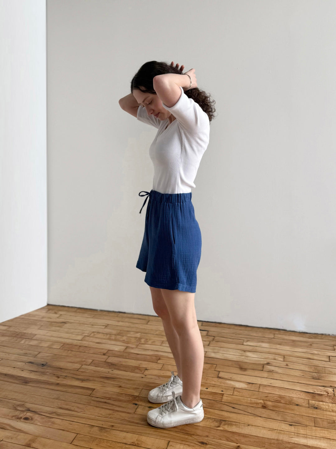 MADRID gauze shorts in Bluebird