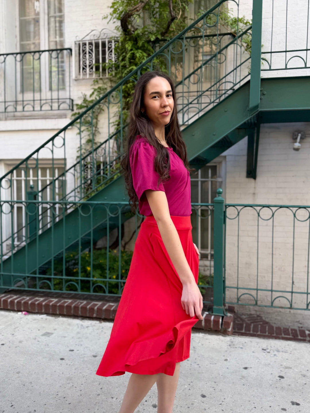 CIELA skirt in Bright Ruby