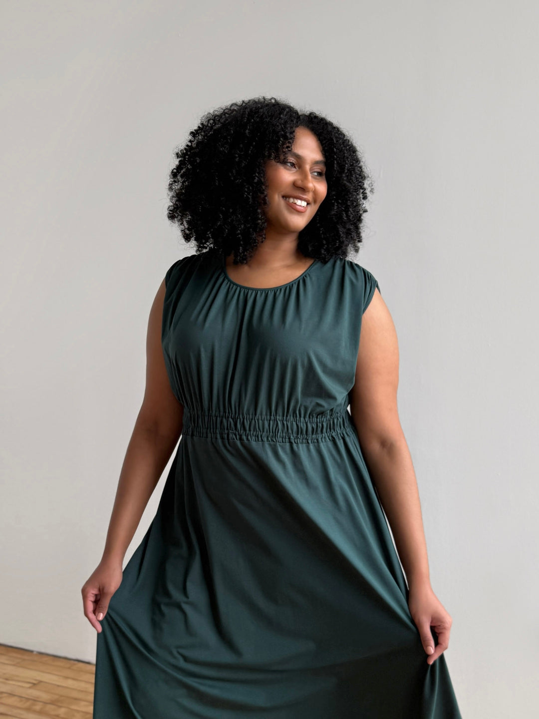 LAVINIA dress in Deep Pine