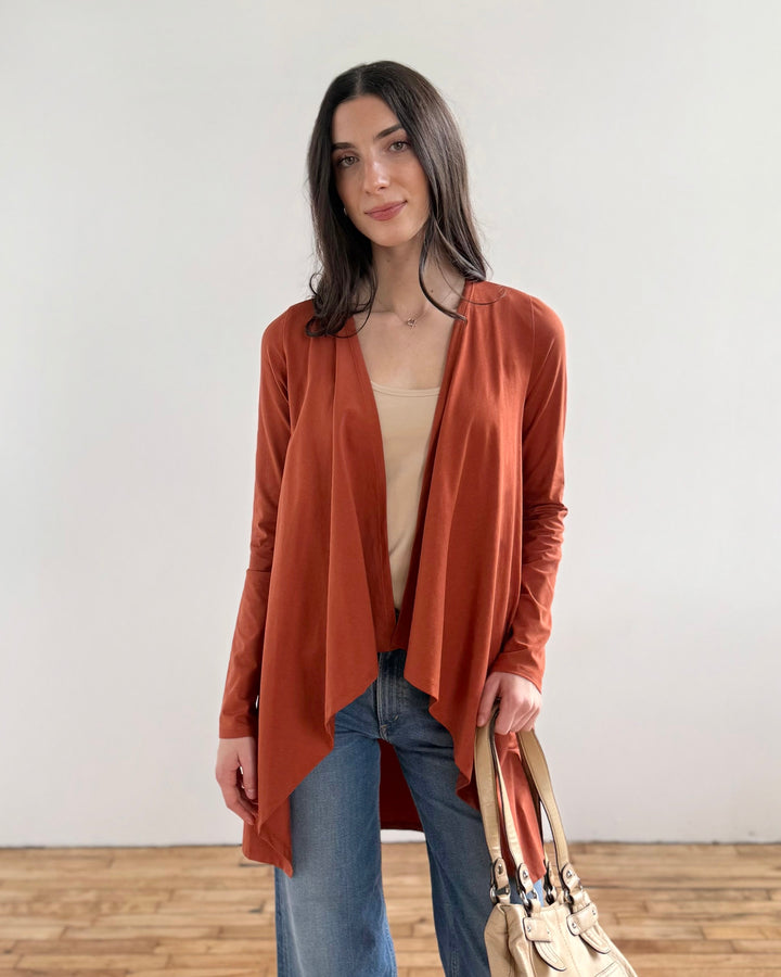 WILMA cardigan in Terracotta