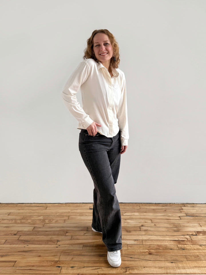 DEVON blouse in Light Ivory