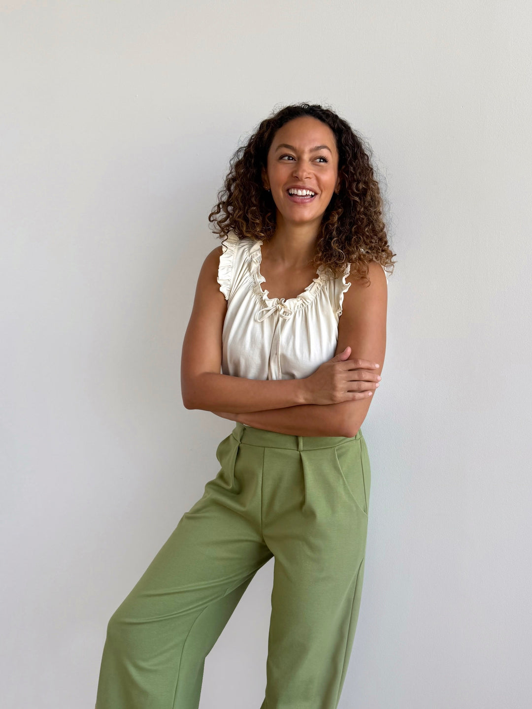 KENNA pants in Grass Green