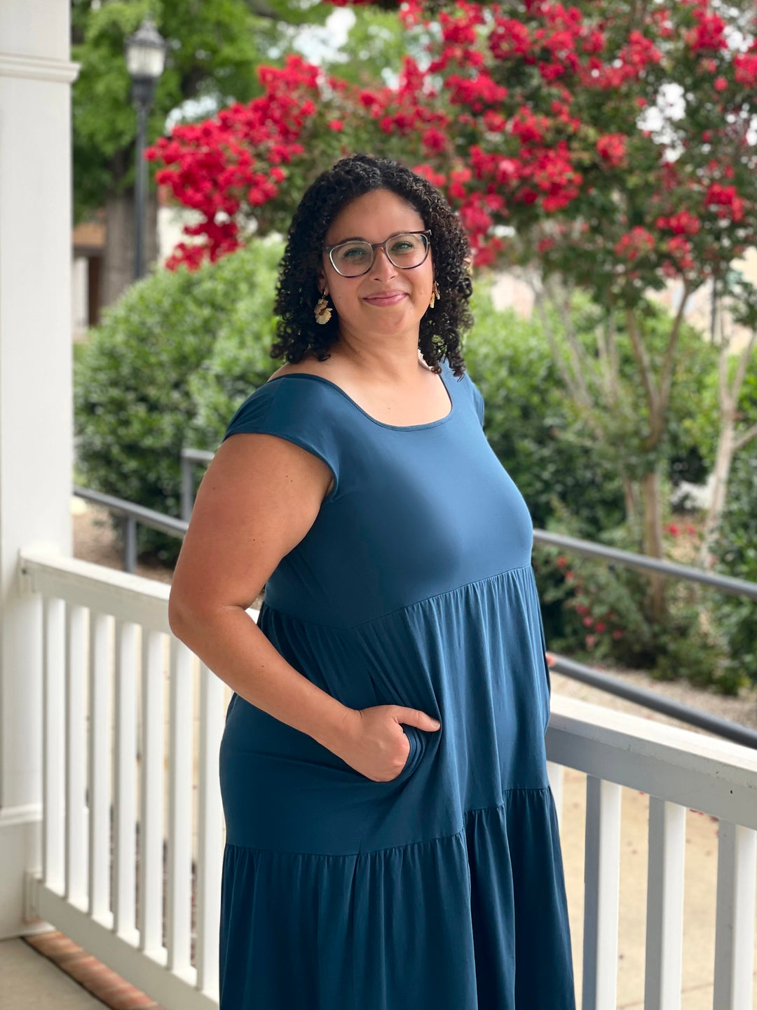 DARCY dress in Atlantic Blue