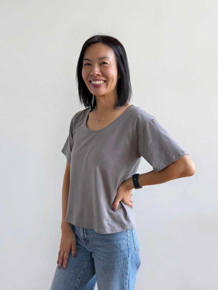 KIM tee in Circular Grey