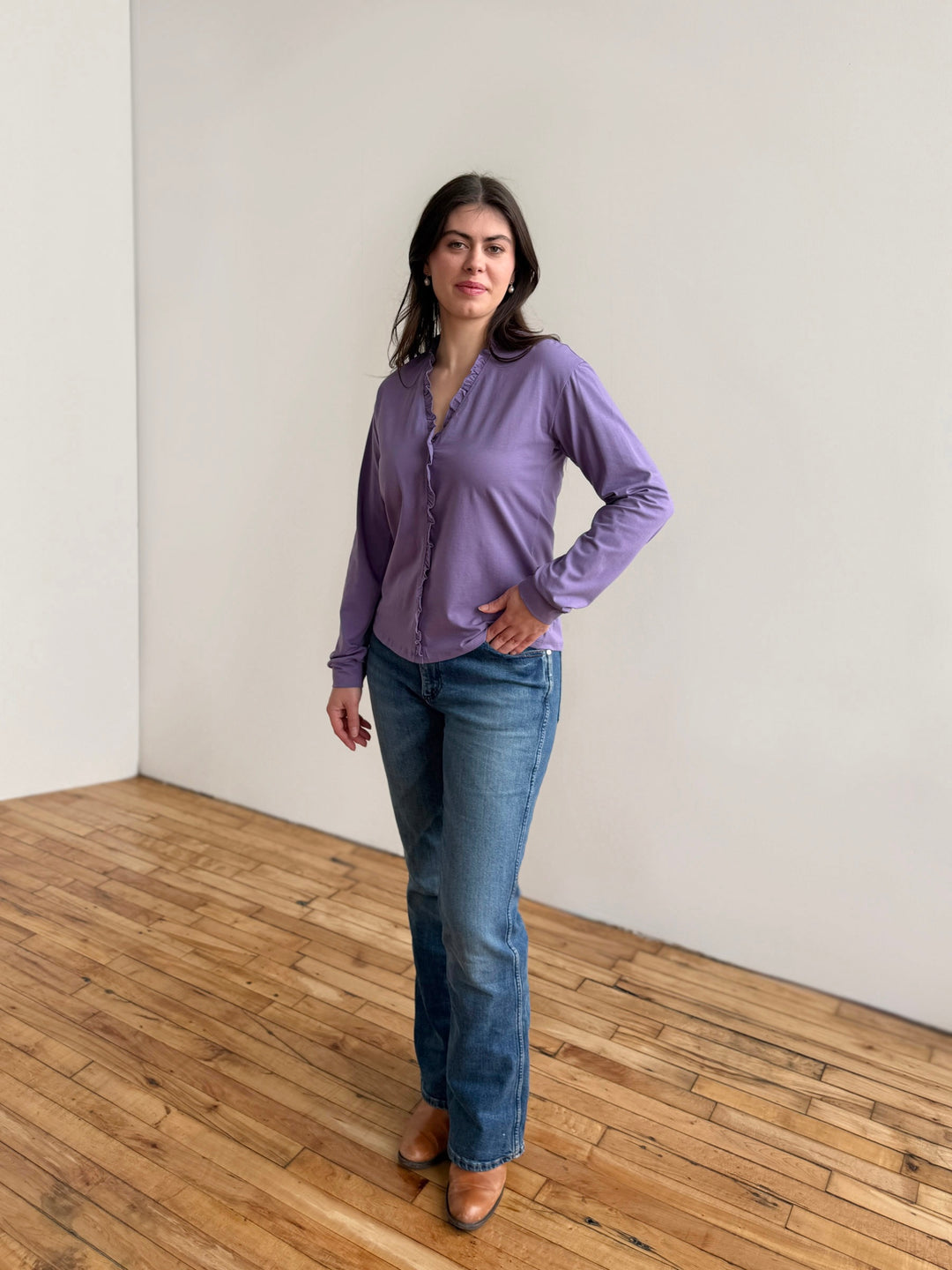 PIETRA jersey top in Purple Haze