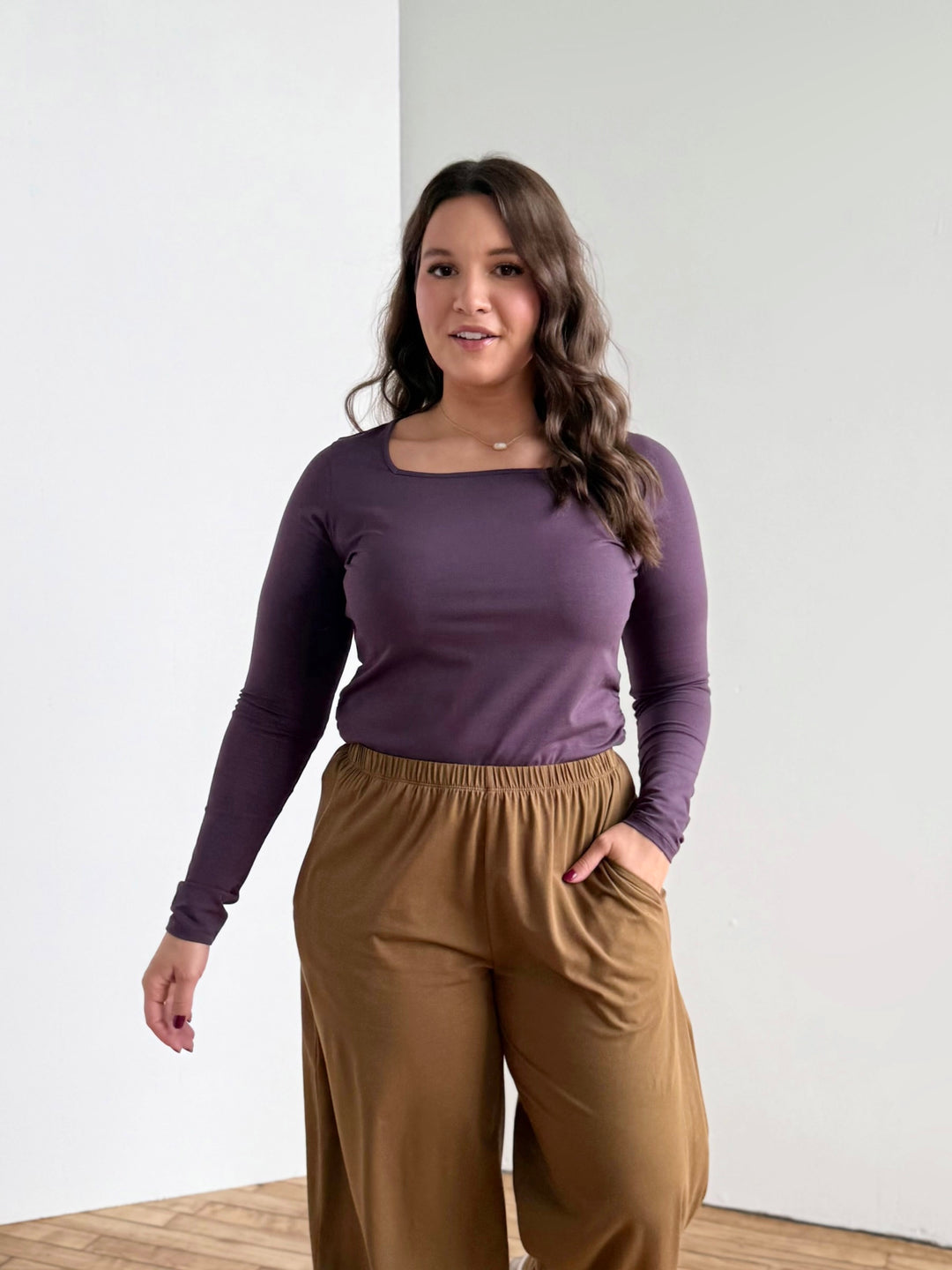 ANDRI jersey pants in Kona Brown