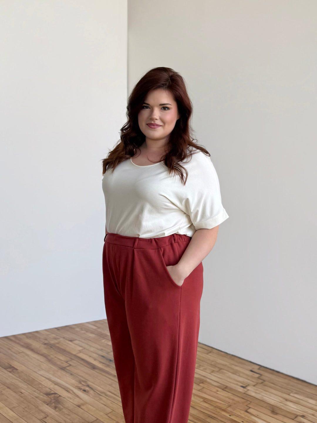 KENNA pants in Red Amber