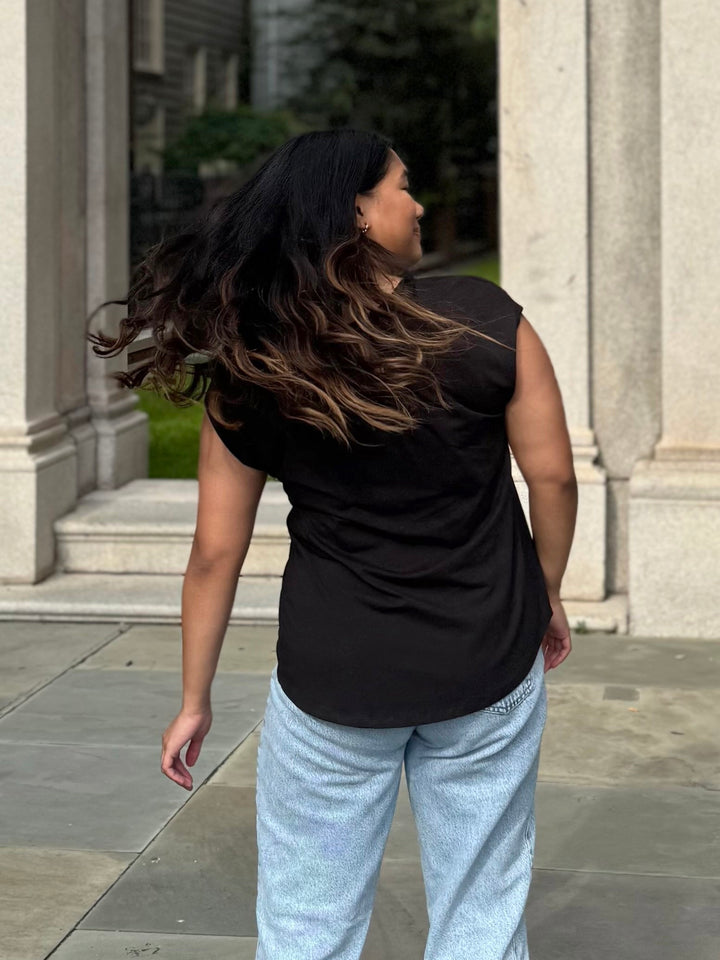 YAZMINE top in Black