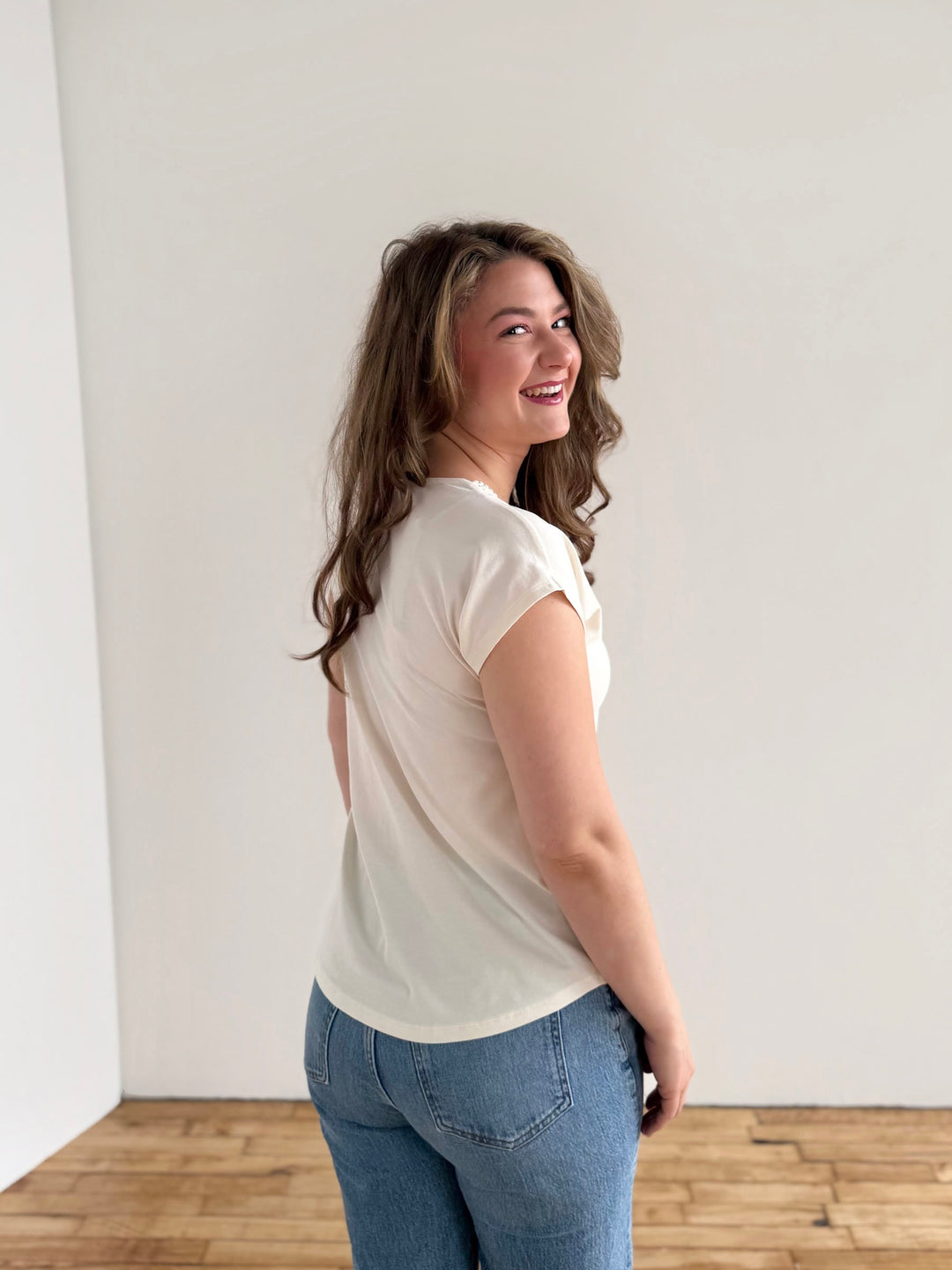 NAYA novelty tee in Light Ivory