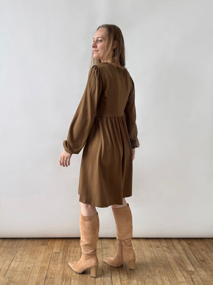 LUCILLE dress in Kona Brown
