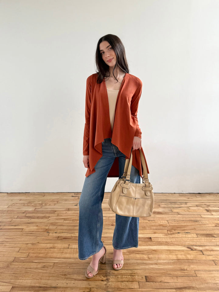 WILMA cardigan in Terracotta
