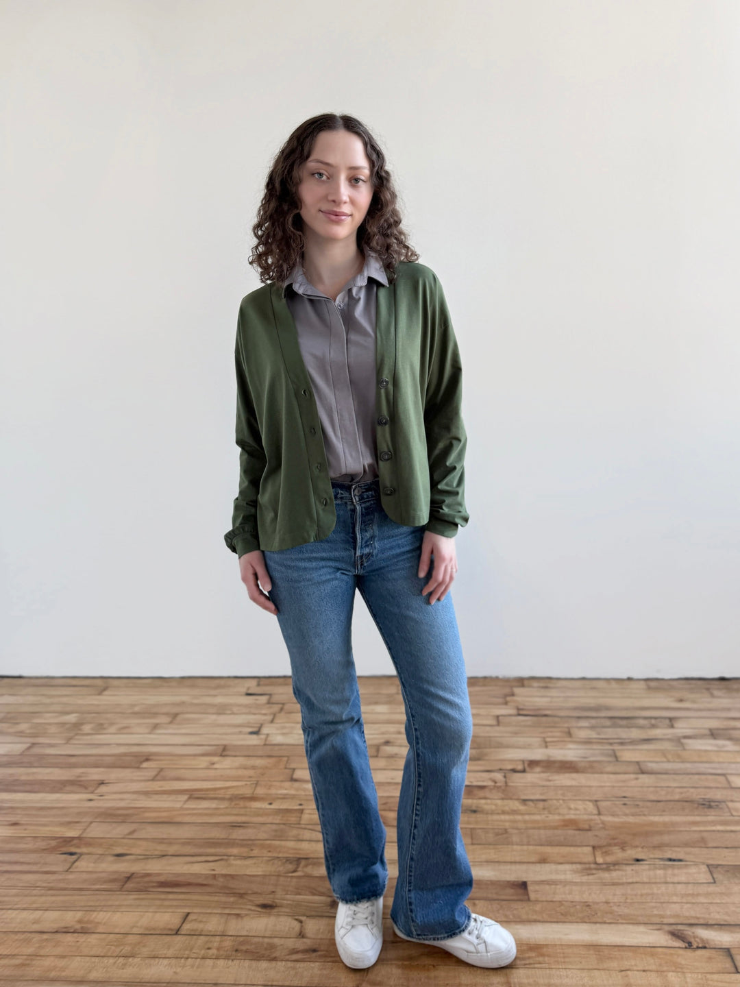 MALLEY cardigan in Meadow Green