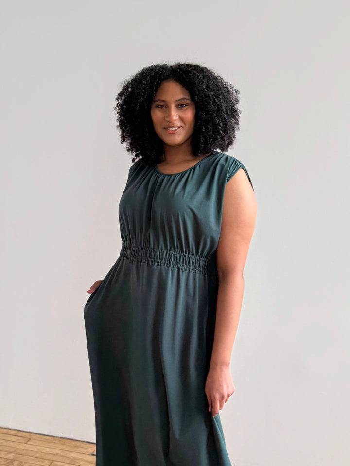 LAVINIA dress in Deep Pine