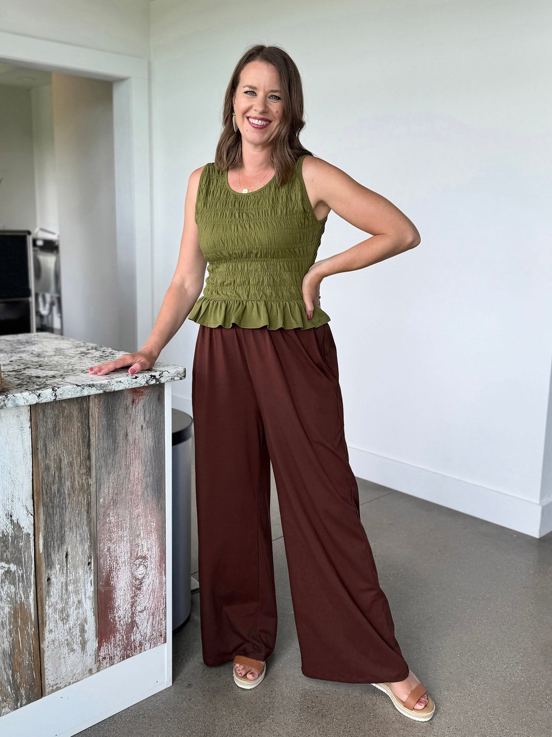 ELLIE pants in Burnt Cedar