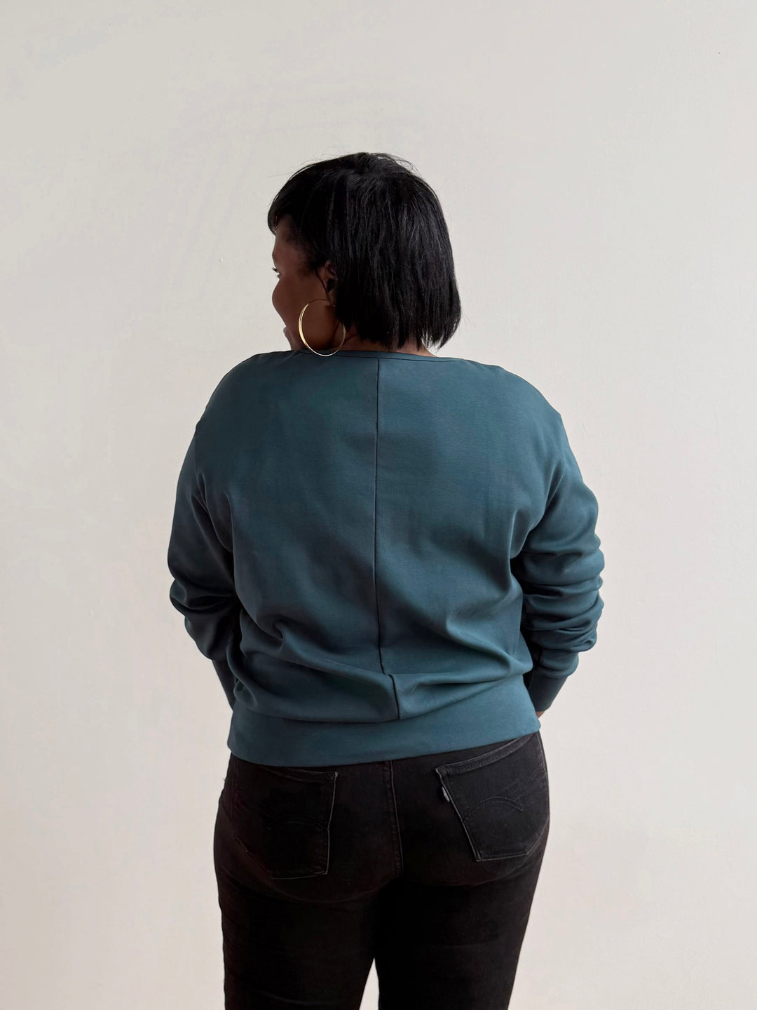 PERCY heavy knit top in Deep Sea