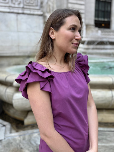 LILOU top in Deep Lilac