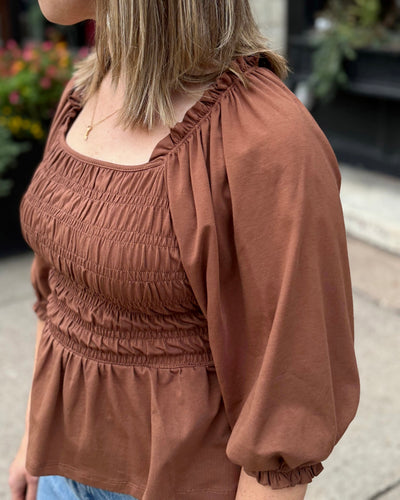 BEATRICE top in Cacao Brown