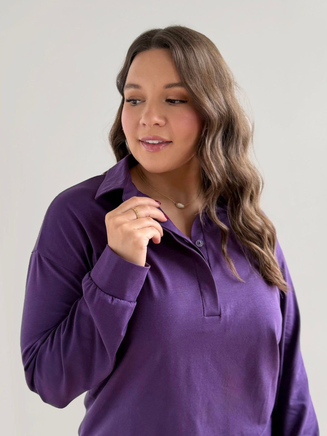 MICAH jersey top in Midnight Dahlia