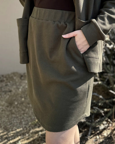 LOTUS waffle knit skirt in Crocodile