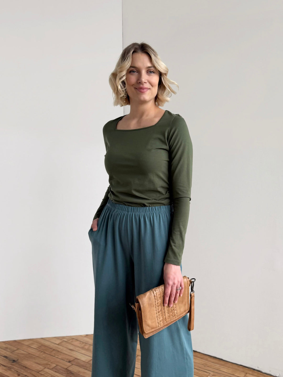 ANDRI jersey pants in Dark Aqua