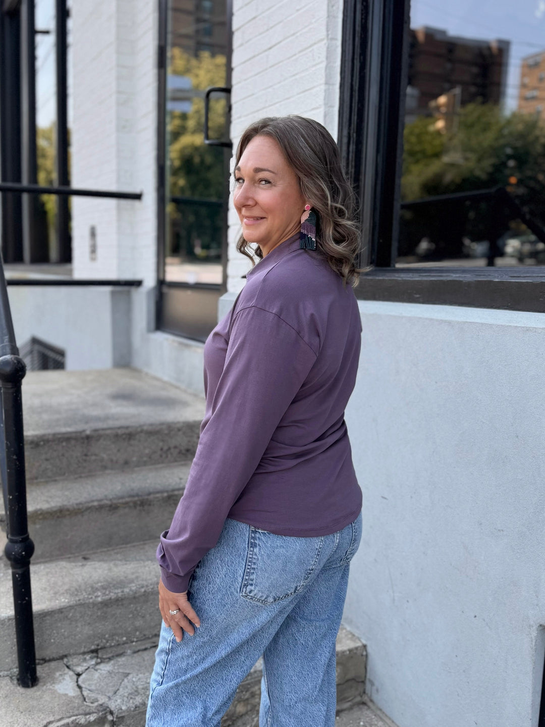 DEVON blouse in Smoky Purple