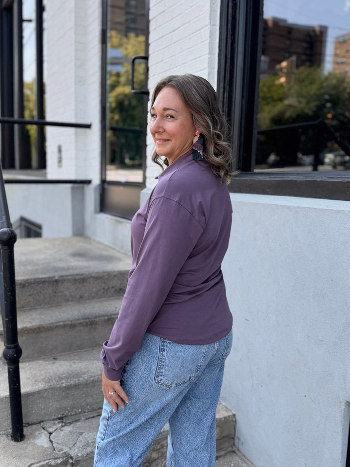 DEVON blouse in Smoky Purple