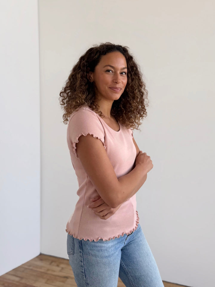 KELSIE tee in Vintage Peach
