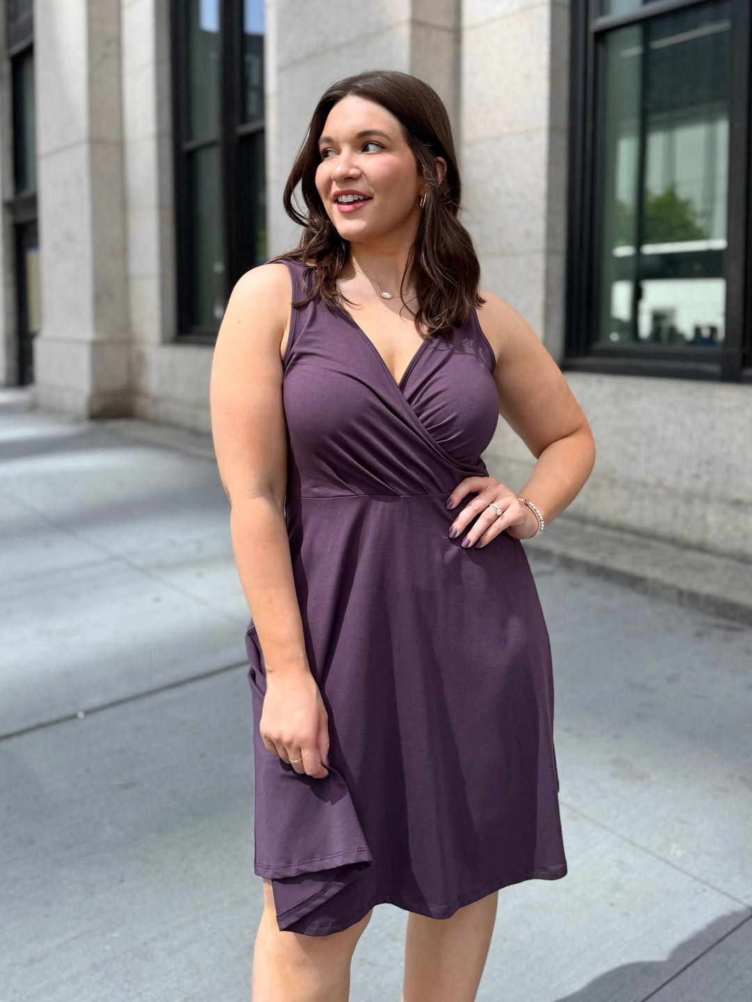WREN dress in Plum Elegantees WREN dress in Plum Elegantees