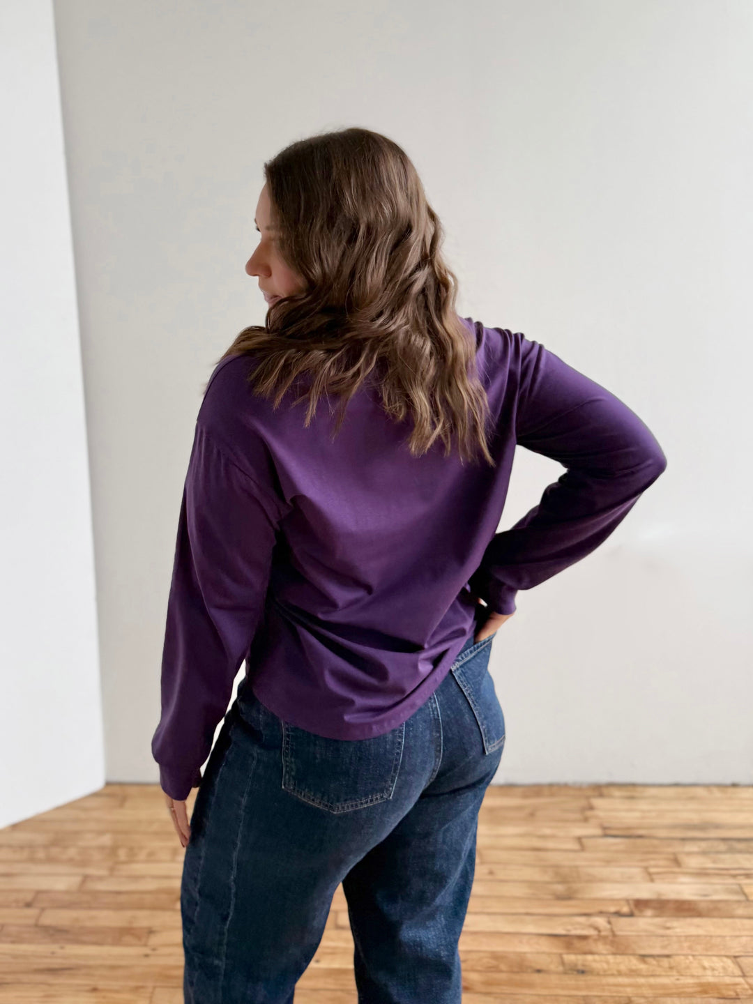 MICAH jersey top in Midnight Dahlia