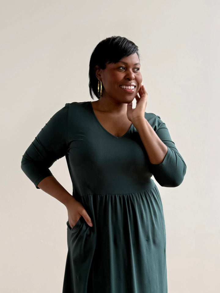 BRIE maxi dress in Deep Pine