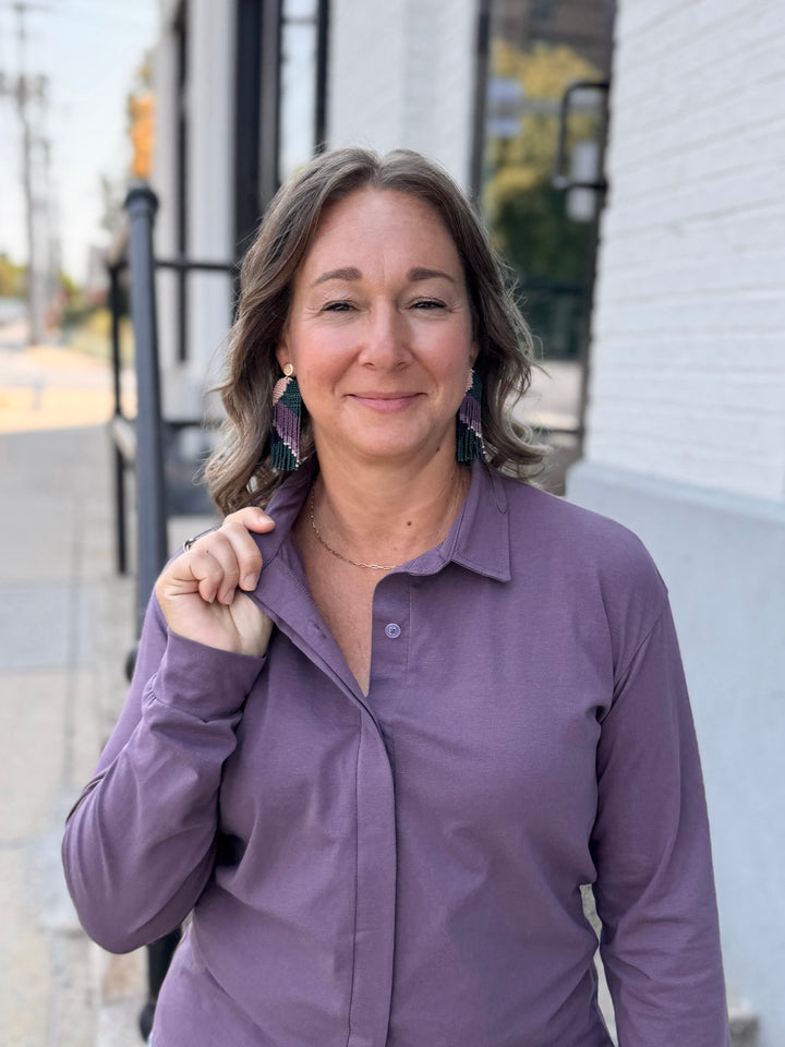 DEVON blouse in Smoky Purple