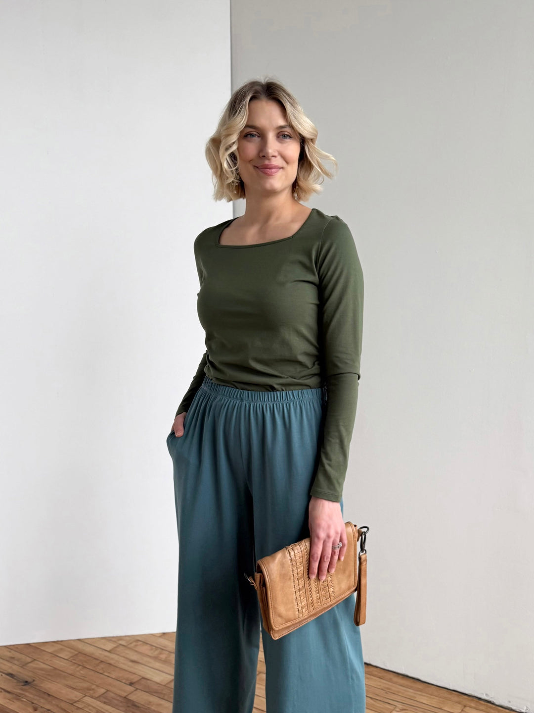 ANDRI jersey pants in Dark Aqua